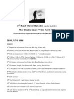 2nd Royal Marine Battalion War Diaries - June 1916 To April 1918