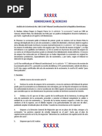 Análisis de La Sentencia #168-13 Del Tribunal Constitucional