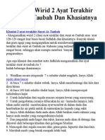 Amalan Wirid 2 Ayat Terakhir Surat at