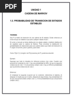 Probabilidad de Transicion Estacionaria de Estados Estables Esthela