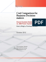 Cost Comparison For Business Decision-Makers: Oracle Exadata Database Machine vs. IBM Power Systems