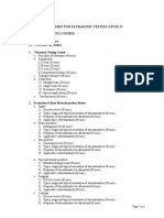 Syllabus For Ultrasonic Testing-Level Ii Ultrasonic Testing Course I. Theory: 40 Hours II. Practical: 40 Hours