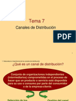 Tema 7 Canales de Distribución