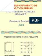 Predimensionamiento Vigas Columnas