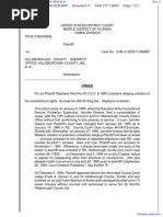 Stephens v. Hillsborough County Sheriff&apos S Office Et Al - Document No. 3