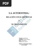 La Autoestima Relacion Con El Bienestar Y Su Tratamiento