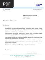 Lettre Proposition de Services SAVA