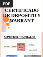 Certificado de Depósito y Warrant