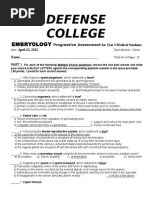 Exam Emberyology and Histology