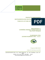 In12-0013 Proyecto Tantahuatay Minera Coimolache - Informe Técnico Inclinometría 201212