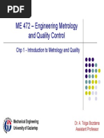 ME 472 - Engineering Metrology and Quality Control and Quality Control