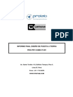 PRO-PRY-CAME-IT-001, Memoria Descriptiva Diseño Puesta A Tierra