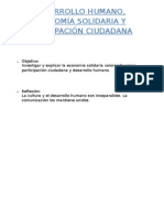 Desarrollo Humano, Economía Solidaria y Participación Ciudadana