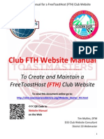 Toastmaster Clubs FreeToastHost (FTH) Website Manual