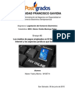 Los Medios de Pagos Empleados en El Salvador Por Internet y Los Aspectos Jurídicos Que Los Rodean