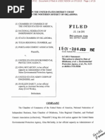 Complaint, Chamber of Commerce of The United States v. EPA, No. 15CV-386 JED (D. Ok. July 10, 2015)