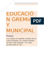 Educación Gremial y Municipal Pastoral Educativa 1