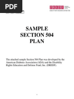 Sample Section 504 Plan