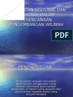 Pendekatan Sektoral Dan Regional Dalam Perencanaan Pengembangan