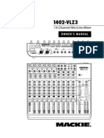 14-Channel Mic/Line Mixer: Owner'S Manual