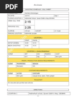 Production Schedule