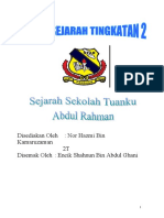 Folio Sejarah Tingkatan 2 / 2009 (Sejarah Sekolah Tuanku Abdul Rahman STAR Ipoh)