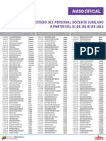 Lista de Jubilados ME Julio 2015 - Notilogia