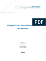 Categorización de Una Investigación de Mercados - Alejandro España