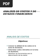 Analisis de Costos y Estados Financieros