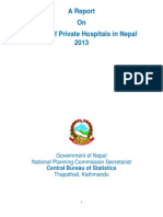 A Report On Census of Private Hospitals in Nepal 20131