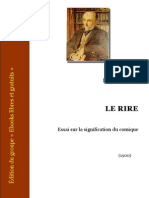 (Bergson) Le Rire