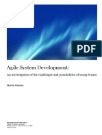 Agile System Development:: An Investigation of The Challenges and Possibilities of Using Scrum