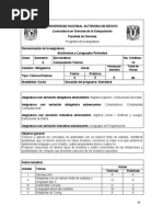 Temario: Automatas y Lenguajes Formales