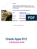 Oracle R12 AOL (Application Object Library) - by Dinesh Kumar S