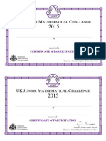 UKJ M C: Unior Athematical Hallenge