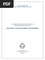 Carriculum of Electrical and Electronic Enginering in South Eastern University of Sri Lanka