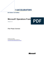 Microsoft Operations Framework: Plan Phase Overview