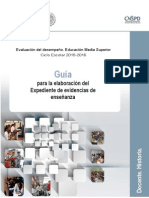 Guía Académicas para Elaborar El Expediente de Evidencias