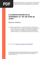 Mazzuca, Roberto (2011) - La Identificacion en El Seminario 16 Ode Un Otro Al Otroo