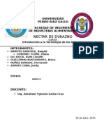 Elaboración de Néctar de Durazno