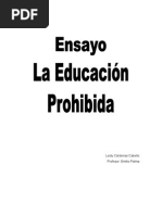 Ensayo La Educación Prohibida