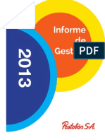 Informe de Gestion de Postobon 2013