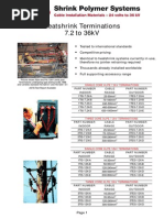 Heat Shrink Cable Joints & Cable Terminations LV HV, 6.6kV 11kV 33kV SPS Catalogue