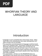 Whorfian Theory and Language