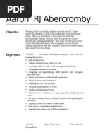 Resume of Aaronrja