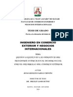 Gestion Logistica en Las Operativa Del Transporte Internacional de Mercancia para El Desarrollo Del Comercio Exterior