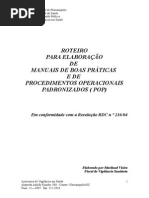 Manual para Elaborar Procedimento Operacional Padronizado em Restaurantes E/serviços Alimentares