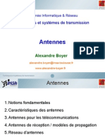 Antenna Presentation Notions Fondamentales Caractéristiques Des Antennes Antennes Pour Les Télécommunications Antennes de Réception / Modèles de Propagation Réseau D'antennes