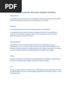 Contaminación Del Suelo Método Científico