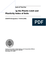 Plastic Limit Plasticity Indext 090